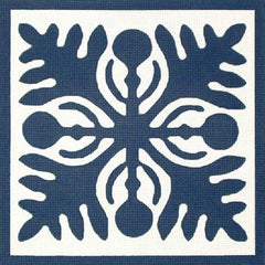 Melissa Shirley Designs Blue Leaf Breadfruit MS Needlepoint Canvas