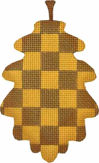 Melissa Shirley Designs Checkerboard Leaf MS Needlepoint Canvas