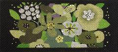 Melissa Shirley Designs Blk-Floral Ckbook Insert Needlepoint Canvas
