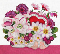 Melissa Shirley Designs Berry Basket MS Needlepoint Canvas