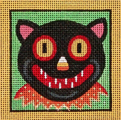 Melissa Shirley Designs Black Cat Square MS Needlepoint Canvas
