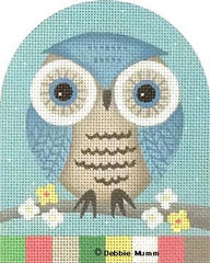 Melissa Shirley Designs Blue Wing Owl MS Needlepoint Canvas