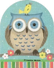 Melissa Shirley Designs Blue Owl MS Needlepoint Canvas