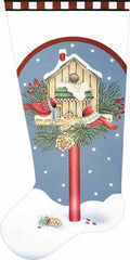 Melissa Shirley Designs Cardinal Bird House Stocking Needlepoint Canvas