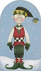 Melissa Shirley Designs Black Hat Elf MS Needlepoint Canvas