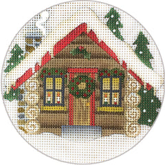 Melissa Shirley Designs Cabin Ornament MS Needlepoint Canvas