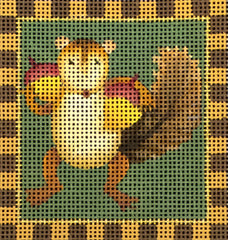 Melissa Shirley Designs Acorn Squirrel MS Needlepoint Canvas