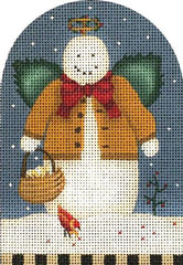 Melissa Shirley Designs Angel Snowman MS Needlepoint Canvas