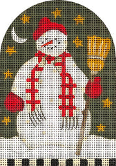 Melissa Shirley Designs Broom Snowman MS Needlepoint Canvas