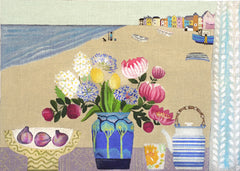 Melissa Shirley Designs Agapantha & Figs Needlepoint Canvas