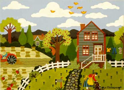 Melissa Shirley Designs Blue House MS Needlepoint Canvas