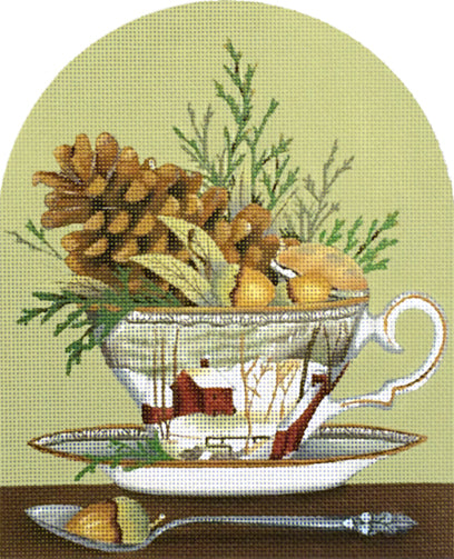 Melissa Shirley Designs Autumn Cup MS Needlepoint Canvas