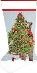 Melissa Shirley Designs Bear Tree Stocking Needlepoint Canvas