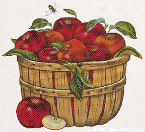 Melissa Shirley Designs Apple Basket MS Needlepoint Canvas