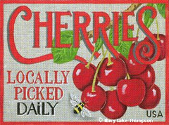 Melissa Shirley Designs Cherries MS Needlepoint Canvas