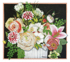 Melissa Shirley Designs Cabbage Rose Bouquet MS Needlepoint Canvas