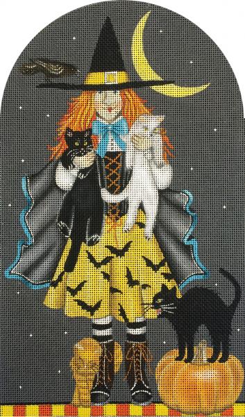 Melissa Shirley Designs Cats & The Witch MS Needlepoint Canvas