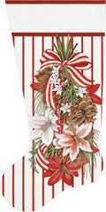 Melissa Shirley Designs Amaryllis Christmas Swag Stocking Needlepoint Canvas