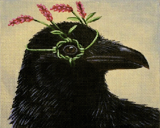Melissa Shirley Designs Vicki Sawyer Greta The Raven Needlepoint Canvas