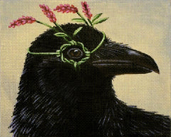 Melissa Shirley Designs Vicki Sawyer Greta The Raven Needlepoint Canvas