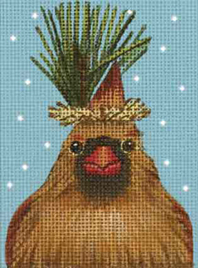 Melissa Shirley Designs Cardinal / Pine MS Needlepoint Canvas