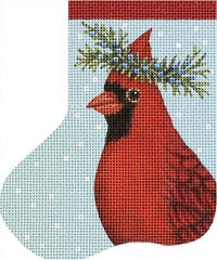 Melissa Shirley Designs Cardinal/Rosemary Mini Sk MS Needlepoint Canvas