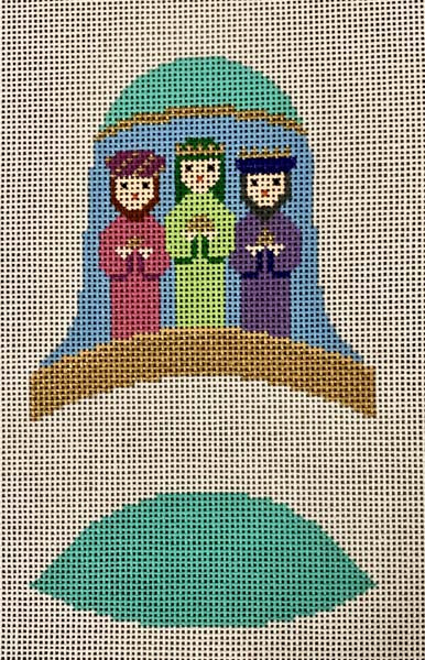 Labors of Love Dimensional Bell Wise Men Needlepoint Canvas