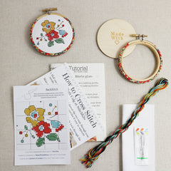 Stitchkits Crafts Mini Floral Cross Stitch Kit