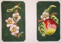 Silver Needle Appleblossoms Eyeglass Case Needlepoint Canvas