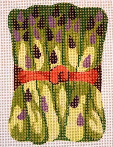 Silver Needle Asparagus Ornament Needlepoint Canvas