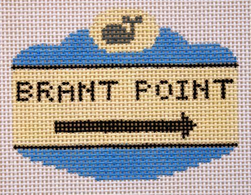 Silver Needle Brant Point Sign Ornament Needlepoint Canvas