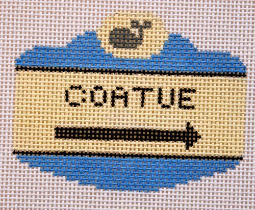 Silver Needle Coatue Sign Ornament Needlepoint Canvas
