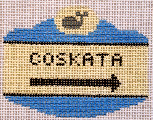 Silver Needle Coskata Sign Ornament Needlepoint Canvas
