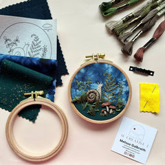 M Creative J Woodland Snail Embroidery Kit
