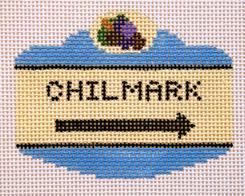 Silver Needle Chilmark Sign Ornament Needlepoint Canvas