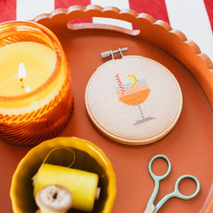 Cotton Clara Aperol Cocktail Cross Stitch Kit