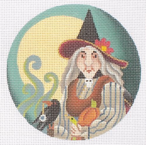 Melissa Shirley Designs Witch with Smoke Needlepoint Canvas