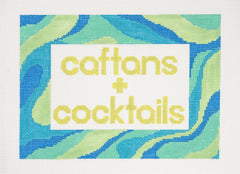 Oz Needle and Thread Caftans and Cocktails Needlepoint Canvas - Blue