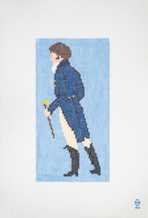 Oz Needle and Thread Regency Darcy Glasses Case Needlepoint Canvas