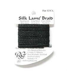 Rainbow Gallery Silk Lame Braid 13 - 001 Black