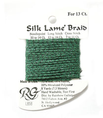 Rainbow Gallery Silk Lame Braid 13 - 058 Dark Christmas Green
