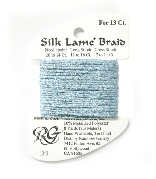 Rainbow Gallery Silk Lame Braid 13 - 013 Sky Blue