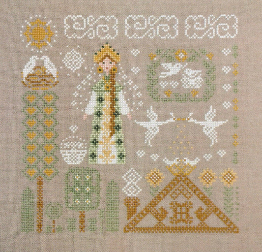 Stitchy Princess Fairy Tale Spring Ukrainian Girl Cross Stitch Pattern