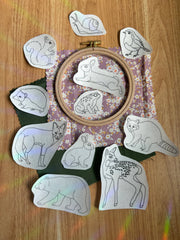 M Creative J Forest Critters Embroidery Patterns Stick and Stitch Animal Designs