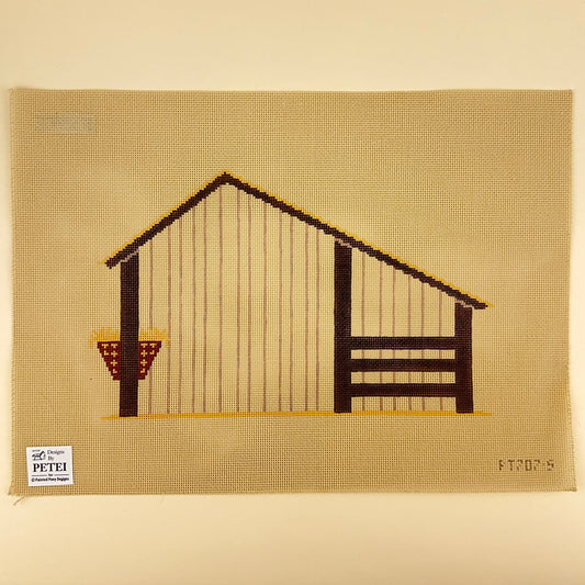 Painted Pony Designs Stable Backdrop - Small Needlepoint Canvas