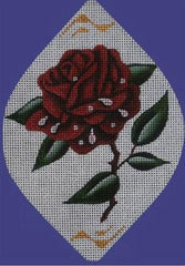 Rebecca Wood Designs Rain Drops on Roses Needlepoint Canvas