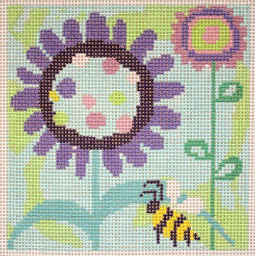 Birds of a Feather Busy Bee Needlepoint Canvas