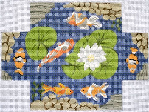 J. Child Designs Koi Brick Cover Needlepoint Canvas