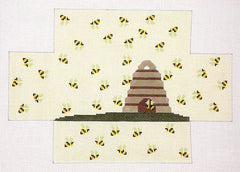 J. Child Designs Bee Skep Brick Cover Needlepoint Canvas