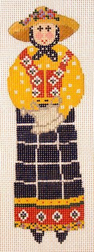 Cooper Oaks Design BL Can Lady Ornament Needlepoint Canvas